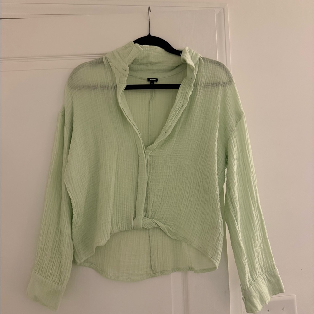 Monrow Light Green Women's Hoodie